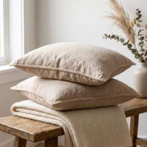 Linen Pillow Cover — Sand